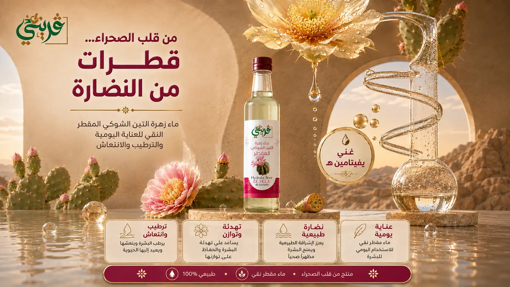 ماء التين الشوكي من قريني بيو